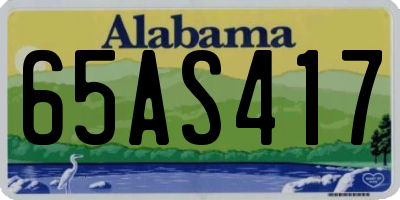 AL license plate 65AS417
