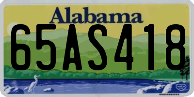 AL license plate 65AS418
