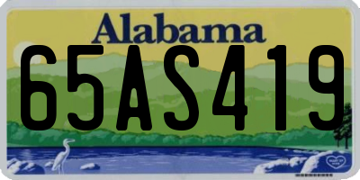 AL license plate 65AS419