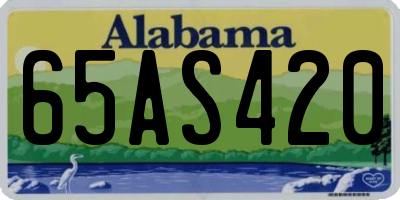 AL license plate 65AS420