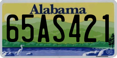 AL license plate 65AS421