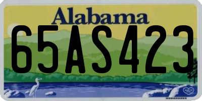 AL license plate 65AS423