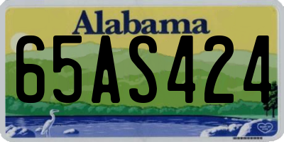 AL license plate 65AS424