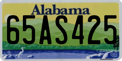 AL license plate 65AS425