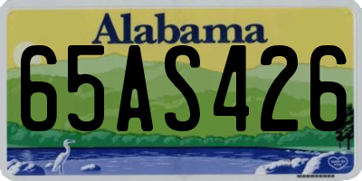 AL license plate 65AS426
