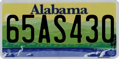 AL license plate 65AS430