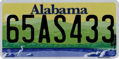 AL license plate 65AS433