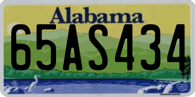 AL license plate 65AS434