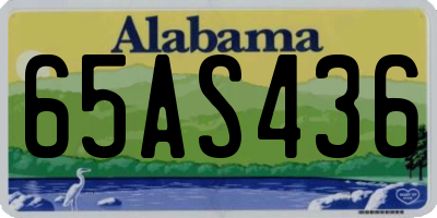 AL license plate 65AS436