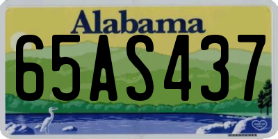 AL license plate 65AS437