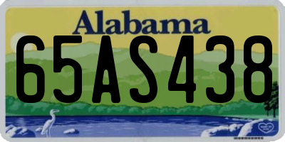 AL license plate 65AS438