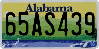 AL license plate 65AS439