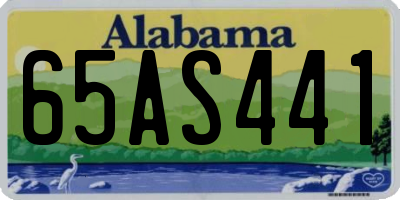 AL license plate 65AS441