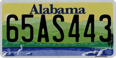 AL license plate 65AS443