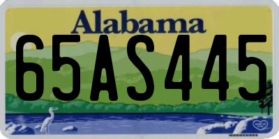 AL license plate 65AS445