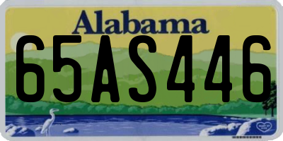 AL license plate 65AS446