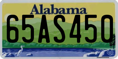 AL license plate 65AS450