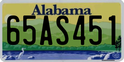 AL license plate 65AS451