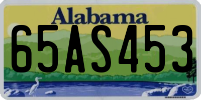 AL license plate 65AS453