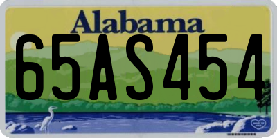 AL license plate 65AS454