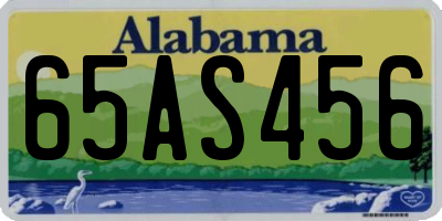AL license plate 65AS456