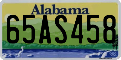 AL license plate 65AS458