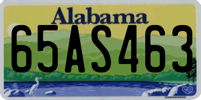 AL license plate 65AS463