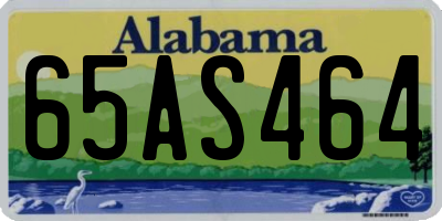 AL license plate 65AS464