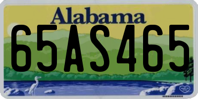 AL license plate 65AS465