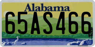 AL license plate 65AS466