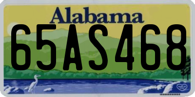 AL license plate 65AS468