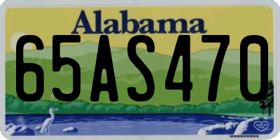 AL license plate 65AS470