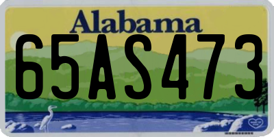 AL license plate 65AS473
