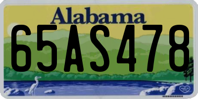 AL license plate 65AS478