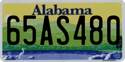 AL license plate 65AS480