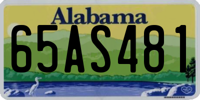 AL license plate 65AS481