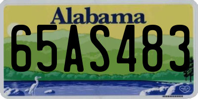 AL license plate 65AS483