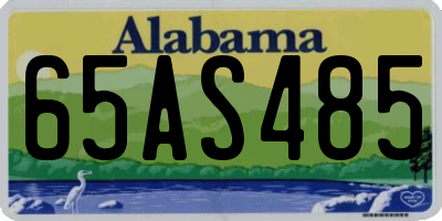 AL license plate 65AS485