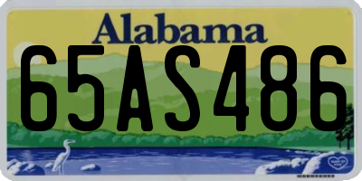 AL license plate 65AS486