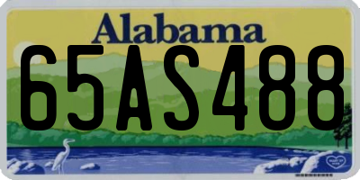 AL license plate 65AS488
