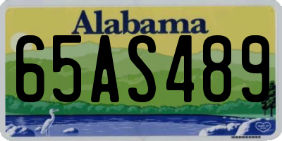 AL license plate 65AS489