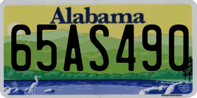 AL license plate 65AS490