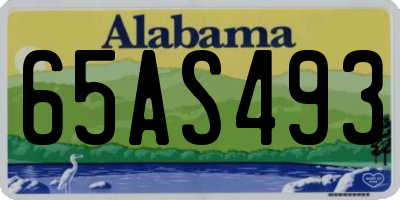 AL license plate 65AS493