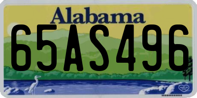 AL license plate 65AS496