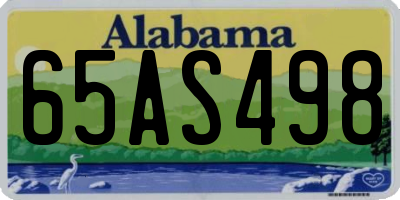 AL license plate 65AS498