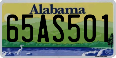 AL license plate 65AS501