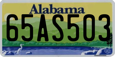AL license plate 65AS503
