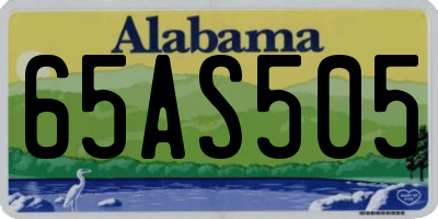 AL license plate 65AS505