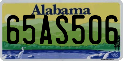 AL license plate 65AS506