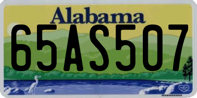 AL license plate 65AS507